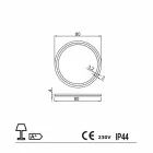 Specchio con bordi acciaio inox e luci LED design moderno Charly   Viadurini