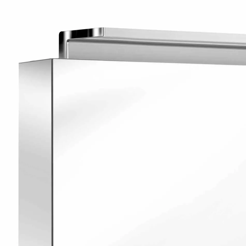 Specchio con Contenitore da Parete a 3 Ante Moderno con Ripiani Interni - Bramo Viadurini