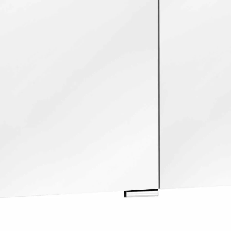 Specchio con Contenitore da Parete a 3 Ante Moderno con Ripiani Interni - Bramo Viadurini