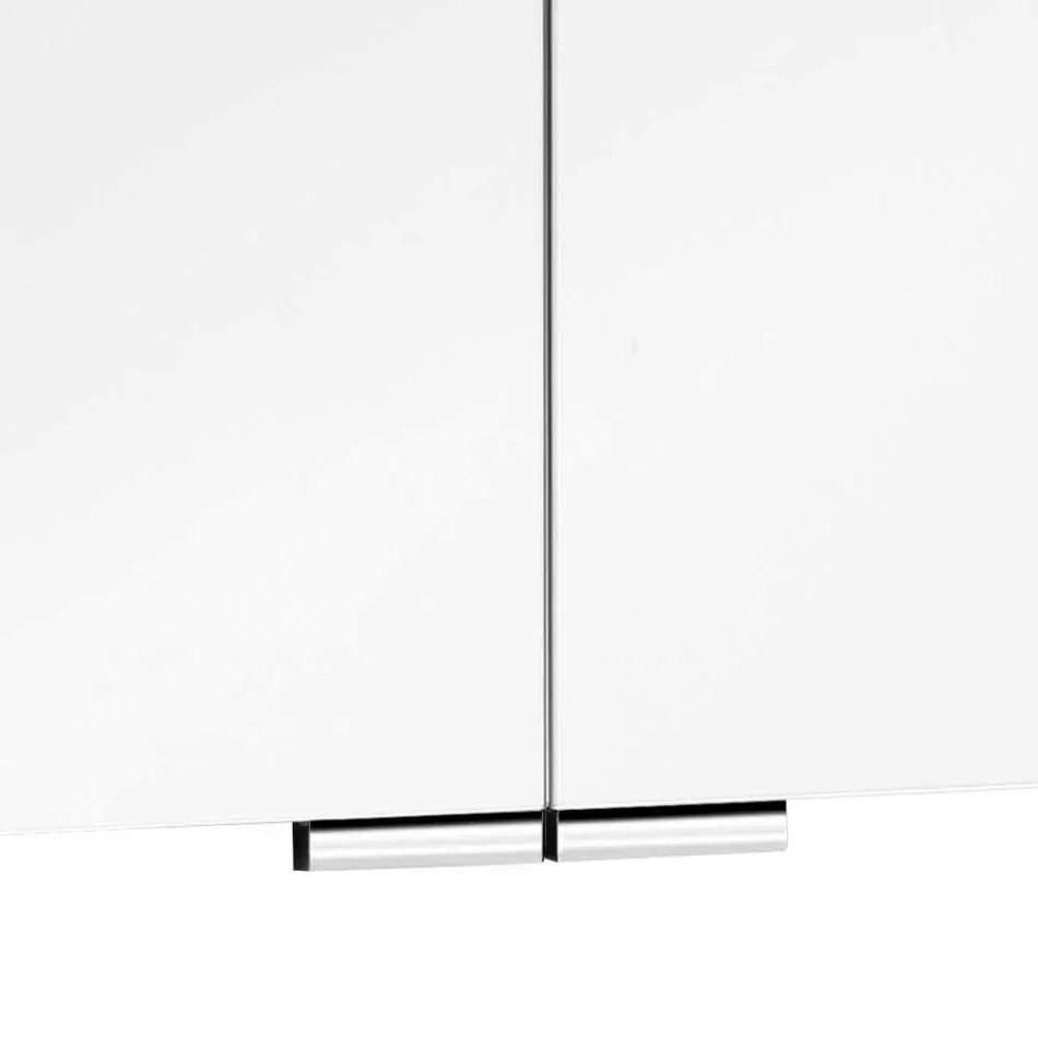 Specchio con Contenitore da Parete a 3 Ante Moderno con Ripiani Interni - Bramo Viadurini