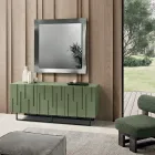 Specchio con Cornice Sagomata Disponibile in 3 Misure e 2 Colori - Carolina Viadurini