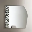 Specchio con Inserto in Vetro Mosso in Tre Misure Made in Italy - Velis Viadurini