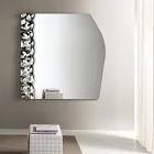 Specchio con Inserto in Vetro Mosso in Tre Misure Made in Italy - Velis Viadurini