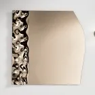 Specchio con Inserto in Vetro Mosso in Tre Misure Made in Italy - Velis Viadurini