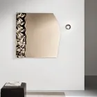 Specchio con Inserto in Vetro Mosso in Tre Misure Made in Italy - Velis Viadurini