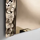 Specchio con Inserto in Vetro Mosso in Tre Misure Made in Italy - Velis Viadurini