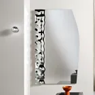 Specchio con Inserto in Vetro Mosso in Tre Misure Made in Italy - Velis Viadurini