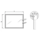 Specchio con Luci Integrate e Cornice in Cristallo Made in Italy - Isaac Viadurini