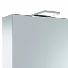 Specchio Contenitore a 3 Ante con 9 Ripiani Interni e Illuminazione LED - Cricco Viadurini