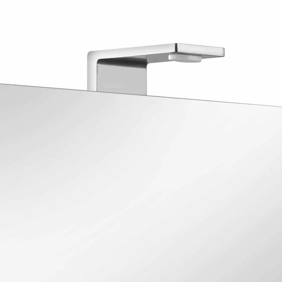 Specchio Contenitore a 4 Ante in Cristallo con 12 Ripiani e 4 Luci LED - Maxi Viadurini