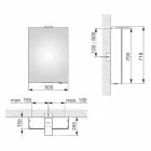 Specchio Contenitore a Parete con Anta Battente e Illuminazione LED - Cricco Viadurini