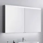 Specchio contenitore con LED da bagno a 2 ante, design moderno, Carol  Viadurini