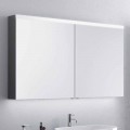 Specchio contenitore con LED da bagno a 2 ante, design moderno, Carol 