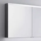 Specchio contenitore con LED da bagno a 2 ante, design moderno, Carol  Viadurini