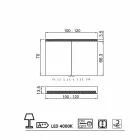 Specchio contenitore con LED da bagno a 2 ante, design moderno, Carol  Viadurini
