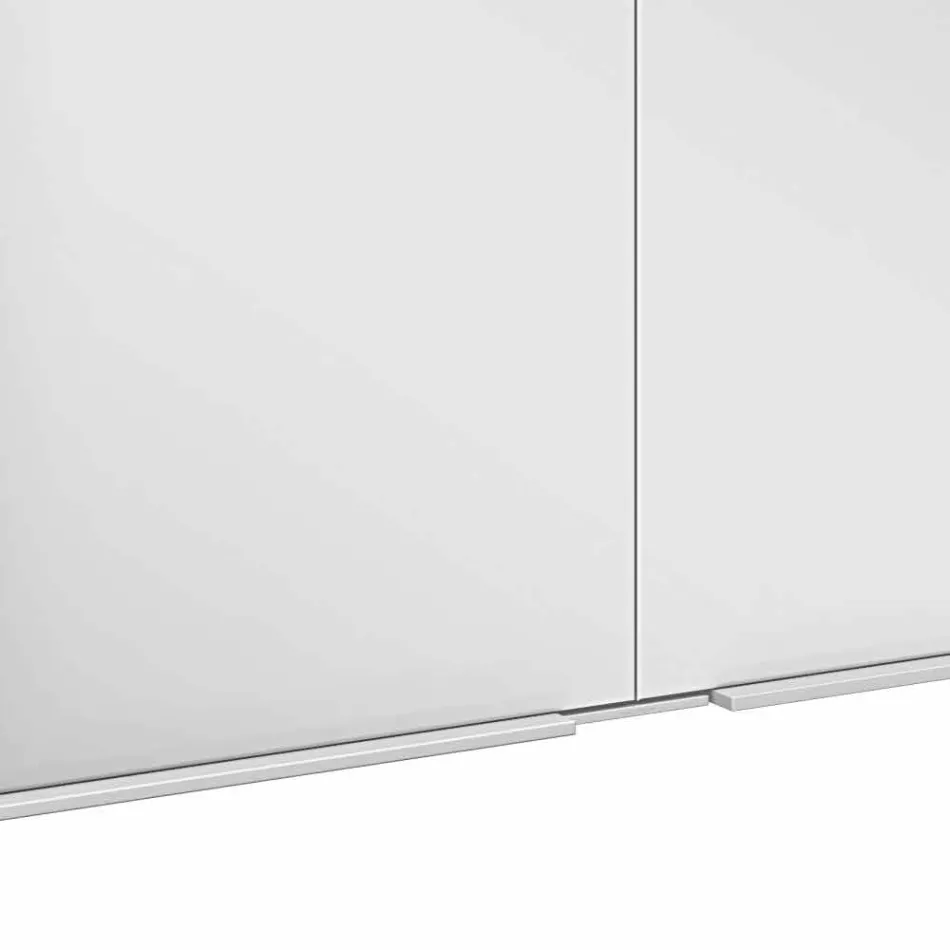 Specchio Contenitore da Incasso Moderno in Alluminio Verniciato Argento - Demon Viadurini