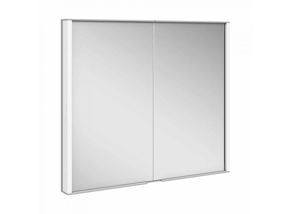 Specchio Contenitore da Incasso Moderno in Alluminio Verniciato Argento - Demon Viadurini
