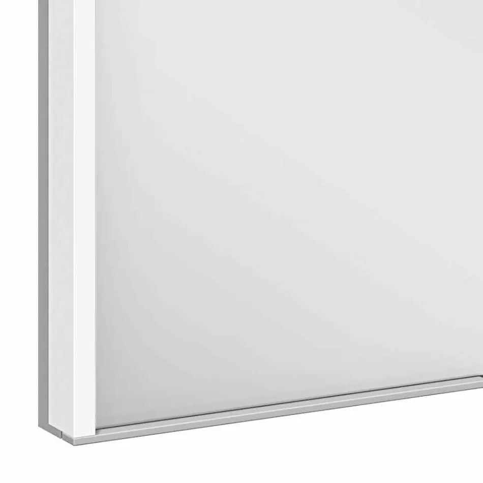 Specchio Contenitore da Incasso Moderno in Alluminio Verniciato Argento - Demon Viadurini