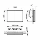 Specchio Contenitore da Incasso Moderno in Alluminio Verniciato Argento - Demon Viadurini