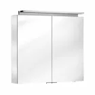 Specchio Contenitore da Parete a 2 Ante con Luce LED e Prese di Corrente - Bramo Viadurini