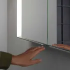 Specchio Contenitore da Parete in Alluminio con Illuminazione LED - Demon Viadurini