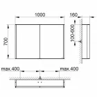 Specchio Contenitore da Parete in Alluminio con Illuminazione LED - Demon Viadurini