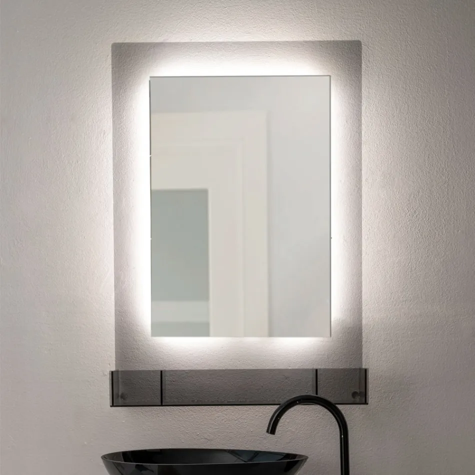 Specchio Contenitore Da Parete in Plexiglass Tre Colori Made in Italy - Kiran Viadurini