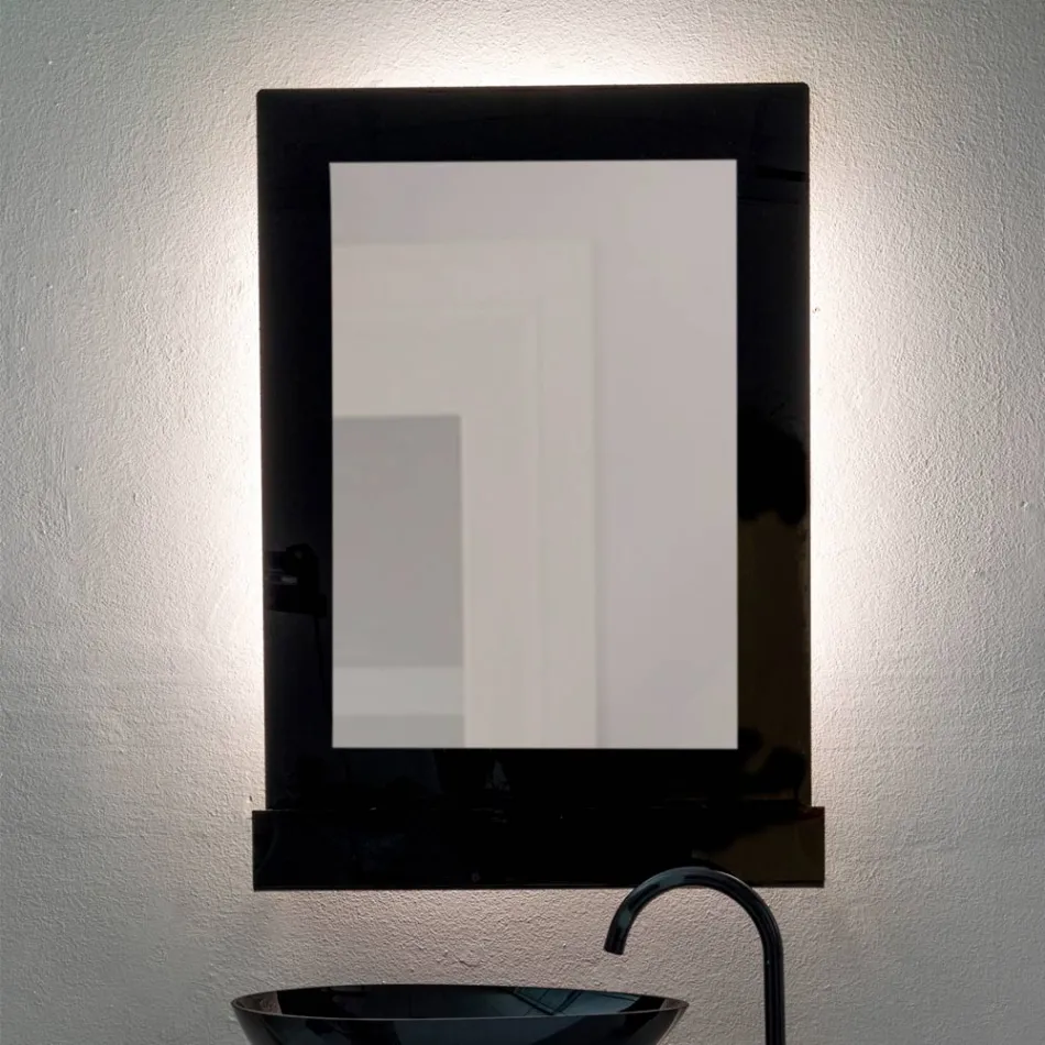 Specchio Contenitore Da Parete in Plexiglass Tre Colori Made in Italy - Kiran Viadurini