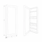 Specchio Contenitore da Parete in Teak con Ripiani e Cassetti Interni - Ralio Viadurini