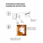Specchio Contenitore da Parete in Teak con Ripiani e Cassetti Interni - Ralio Viadurini