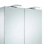 Specchio Contenitore da Parete Moderno con 2 Ante e Illuminazione LED - Cricco Viadurini