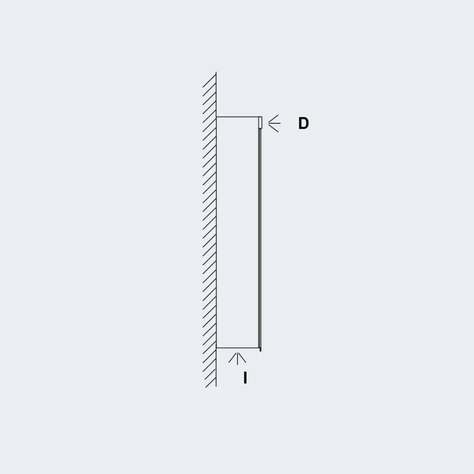 Specchio contenitore illuminazione LED a 3 ante,design moderno, Carol  Viadurini