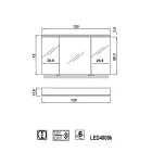 Specchio contenitore illuminazione LED a 3 ante,design moderno, Carol  Viadurini