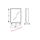 Specchio Contenitore in Legno con Doppio Specchio e Luci Made in Italy - Darwin Viadurini