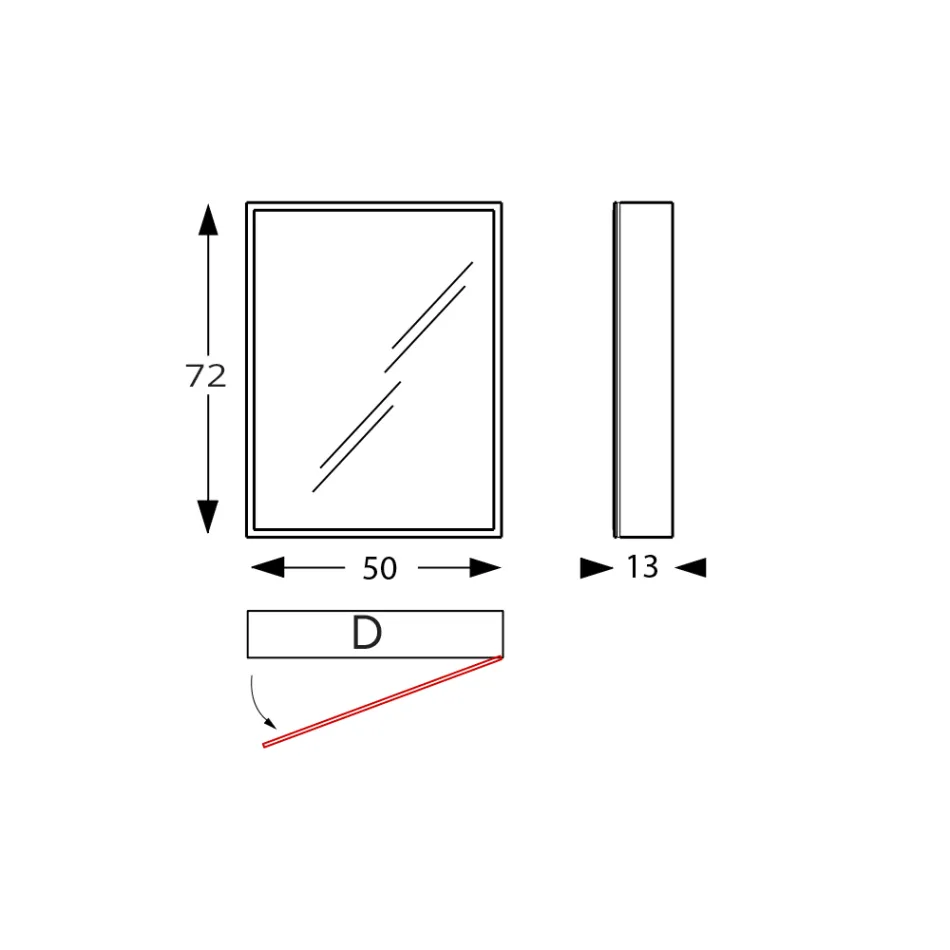 Specchio Contenitore in Legno con Doppio Specchio e Luci Made in Italy - Darwin Viadurini