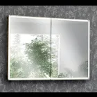 Specchio Contenitore in Legno con Doppio Specchio e Luci Made in Italy - Darwin Viadurini