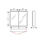 Specchio Contenitore in Legno con Doppio Specchio e Luci Made in Italy - Darwin Viadurini