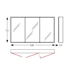 Specchio Contenitore in Legno con Doppio Specchio e Luci Made in Italy - Darwin Viadurini