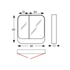 Specchio Contenitore in Metallo con 2 Ante a Doppio Specchio Made in Italy - Galilei Viadurini