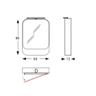 Specchio Contenitore in Metallo con Anta a Doppio Specchio e Luci Made in Italy - Jane Viadurini