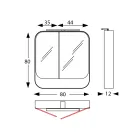Specchio Contenitore in Metallo con Ante a Doppio Specchio e Luci Made in Italy - Galileo Viadurini