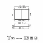 Specchio contenitore LED a 2 ante design moderno da incasso, Adele  Viadurini