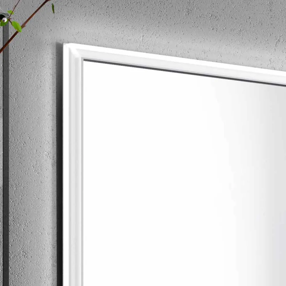 Specchio contenitore LED a 2 ante design moderno da incasso, Adele  Viadurini