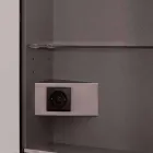 Specchio contenitore LED a 2 ante design moderno da incasso, Adele  Viadurini