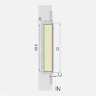Specchio contenitore LED a 2 ante design moderno da incasso, Adele  Viadurini