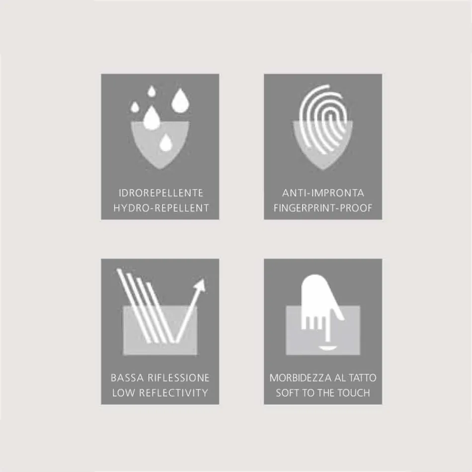 Specchio contenitore LED a 2 ante design moderno da incasso, Adele  Viadurini