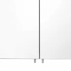 Specchio Contenitore Moderno con 2 Ante in Alluminio Verniciato Argento - Alfio Viadurini