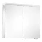 Specchio Contenitore Moderno con 2 Ante in Alluminio Verniciato Argento - Alfio Viadurini