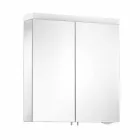 Specchio Contenitore Moderno con 2 Ante in Alluminio Verniciato Argento - Alfio Viadurini