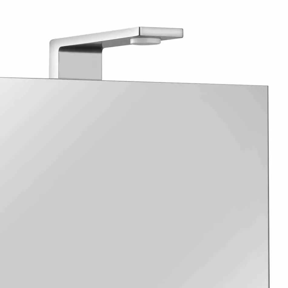 Specchio Contenitore Moderno con 3 Ante in Cristallo e 3 Luci LED - Maxi Viadurini